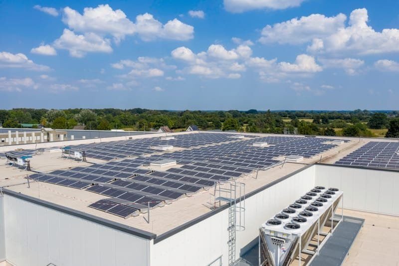 Photovoltaik-Anlage auf einem Flachdach